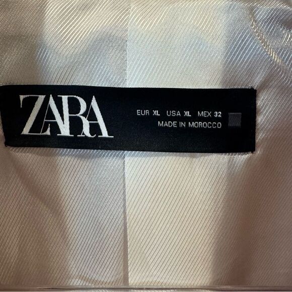 ZARA Oversized Single Button Blazer Single Breasted Jacket Light Blush Pink - Picture 4 of 9